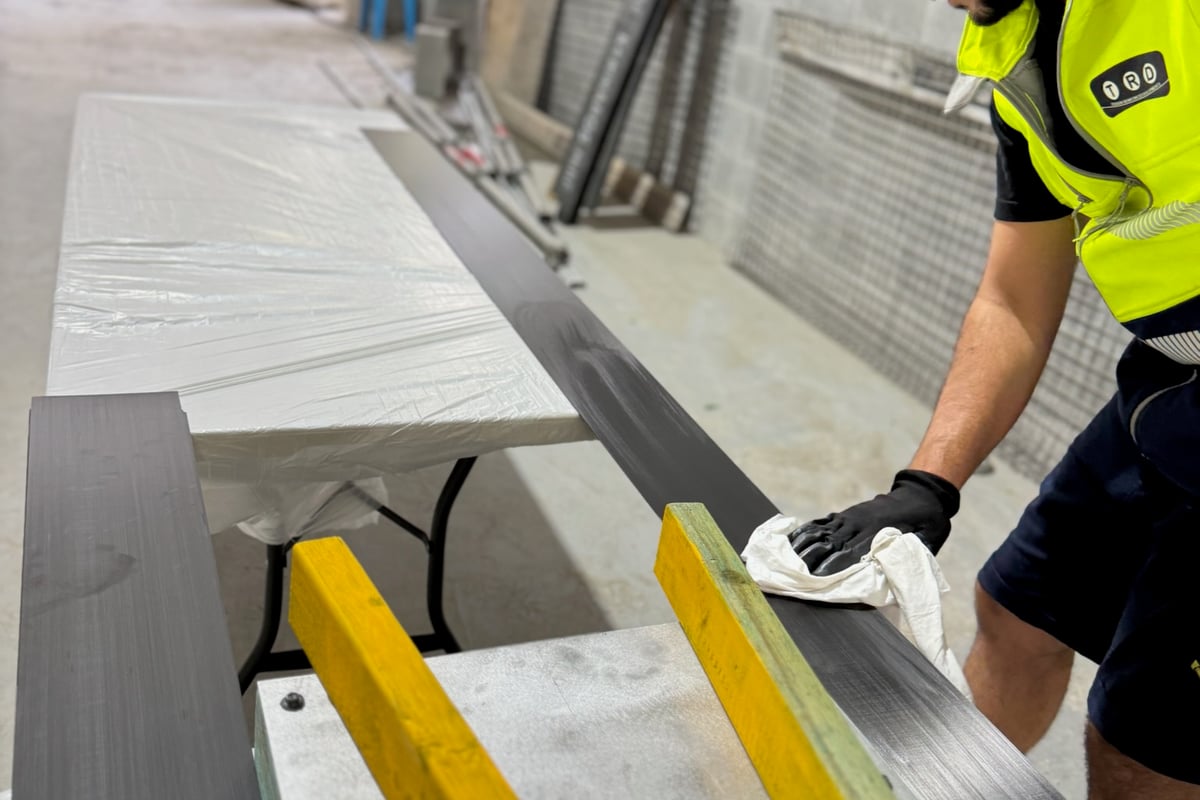 Initial structural assessment and beam preparation at Caringbah Pavilion