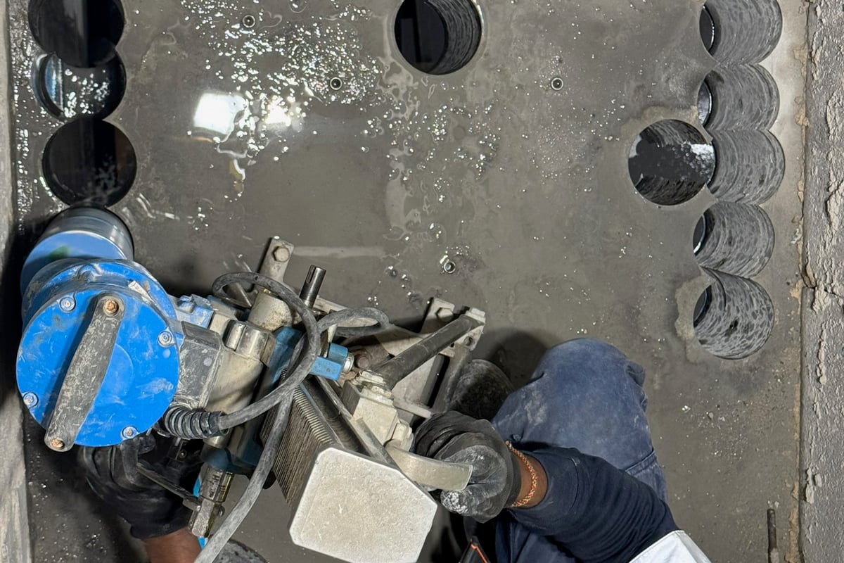 Coordinated remediation work across multiple properties showing estate-wide approach